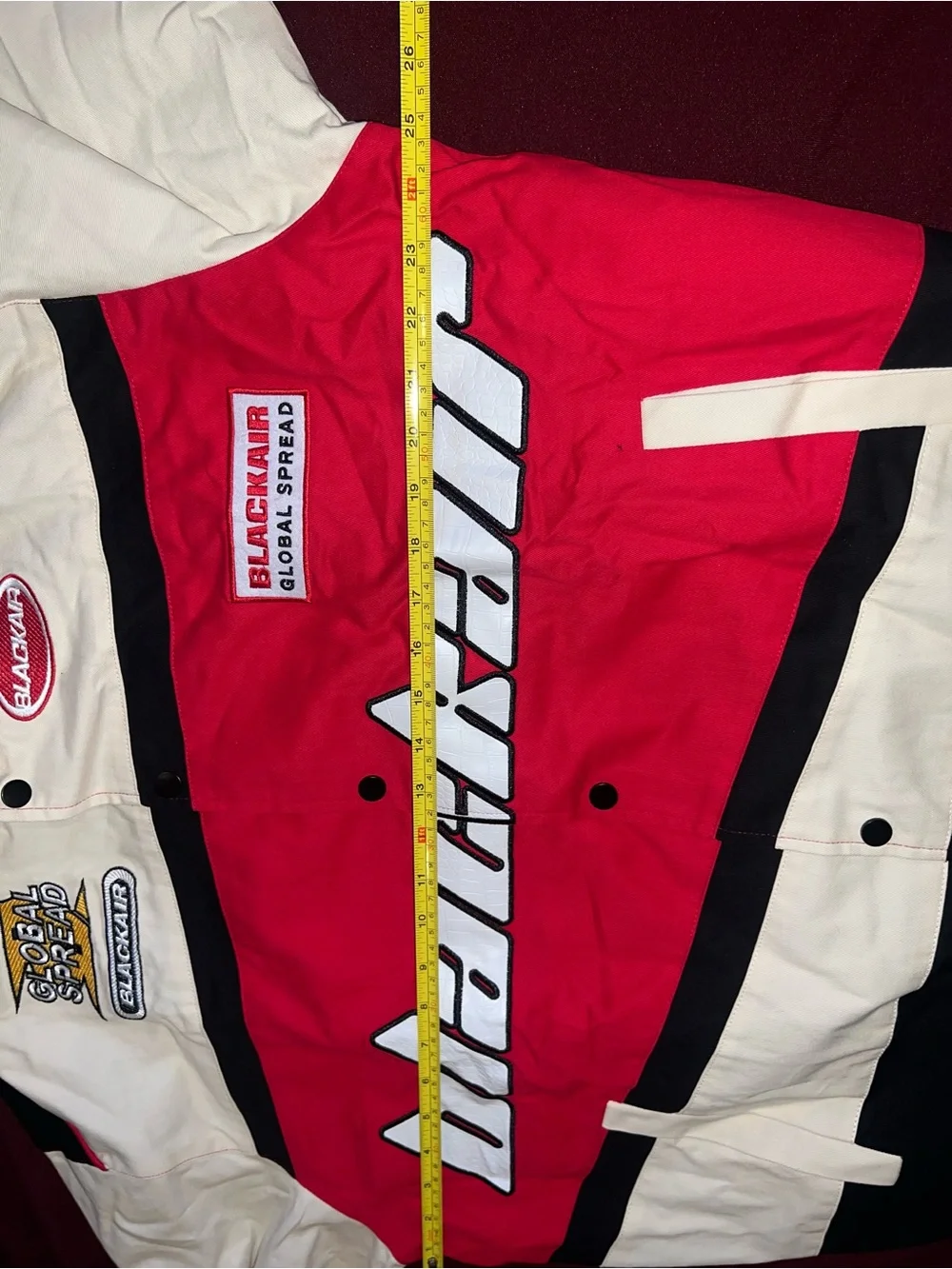 Black/Red/Cream Racing Jacket with Logos - Picture 10 of 10